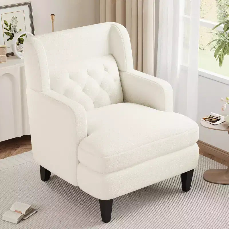 Teddy Fleece Upholstered Accent Chair Modern Armchair Comfortable Lounge Chair for Living Room & Bedroom - Christopher Knight Home