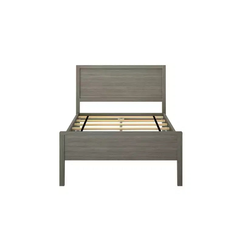 Cadre de lit double en bois massif classique